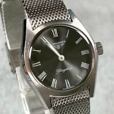 Longines 316714 Hand Wound Wristwatch Stainless Steel Black Dial Vintage