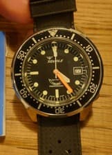 Squale 1521 Polished Black 500m Swiss Automatic Divers Watch