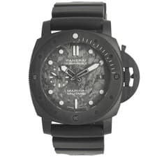 Panerai Black Carbon Tech Submersible With Carbon Fiber Dial PAM 979