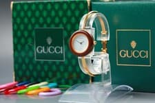 [ w/Box Paper ] Gucci Change Bezel 11/12.2 12Colors Qz Watch ( About 17cm band )