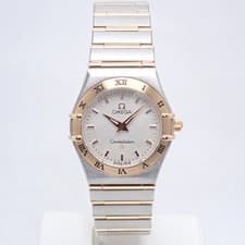 Omega Constellation 1272.30 Full Bar Combi Ladies Quartz White Dial Used