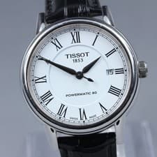 Tissot Powermatic 80 T085407A Automatic White Men's Watch 39mm JAPAN Exc+5*Box