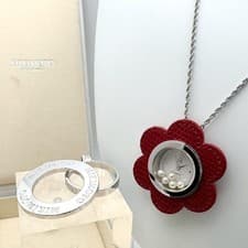 MIKIMOTO Pearl Pendant Watch SV925 Flower Necklace Watch Japan Box Set Dots