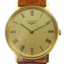 Longines 847 4127 Manual Winding Wristwatch Leather Band Used From Japan