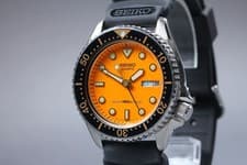 SEIKO Diver 6458-600A Orange Dial 37mm Quartz Watch