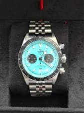 2026 New Tudor Black Bay Chrono Turquoise "Flamingo Blue" 41mm Jubilee 79360N