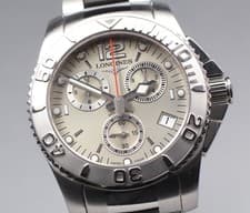 LONGINES HydroConquest L3.672.4 Silver 40mm Quartz Chronograph Men's Watch
