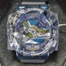 Casio G Shock GM 110 Earth 1AJR World Time Analog Digital Mens Wristwatch