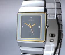 [Near MINT] RADO Diastar 152.0332.3 Black Dial Date Ceramic Quartz Men's Watch