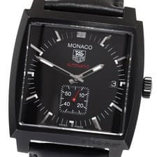 TAG HEUER WW2119.FC6338 Monaco Small Seconds Date Automatic Men s Good Condition