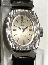 Omega Ladies Hand-Wound Glass Watch, Vintage, Genuine, Cleaned, Accurate, Used