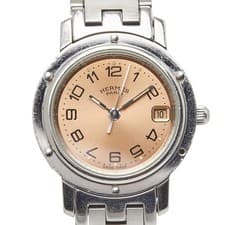 HERMES Clipper Watches CL4.210 Quartz Orange dial Women 【Used】