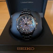 SEIKO SBXB019 Astron Limited Edition Watch Black Ceramic Titanium Timepiece