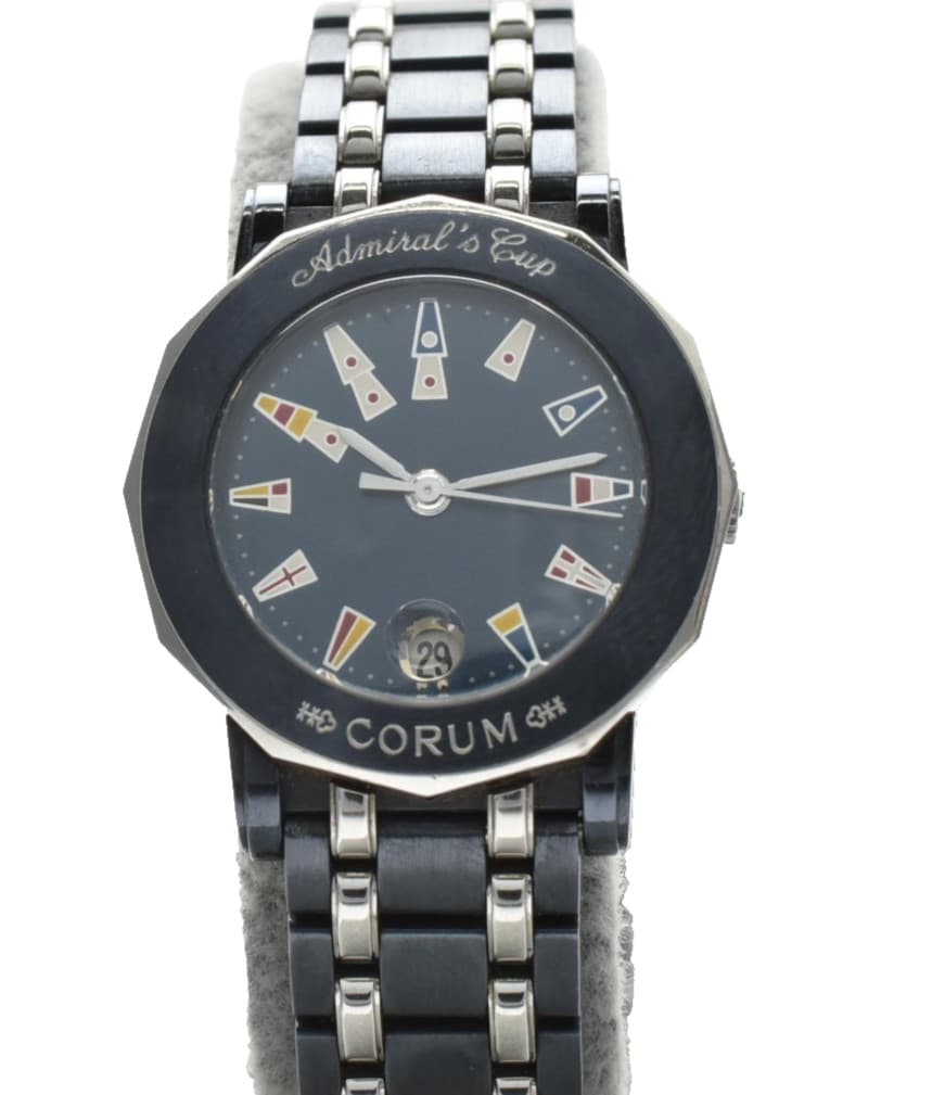 [Near MINT] CORUM Admiral's Cup 39.130.30 V585 Quartz Date Women's From JAPAN