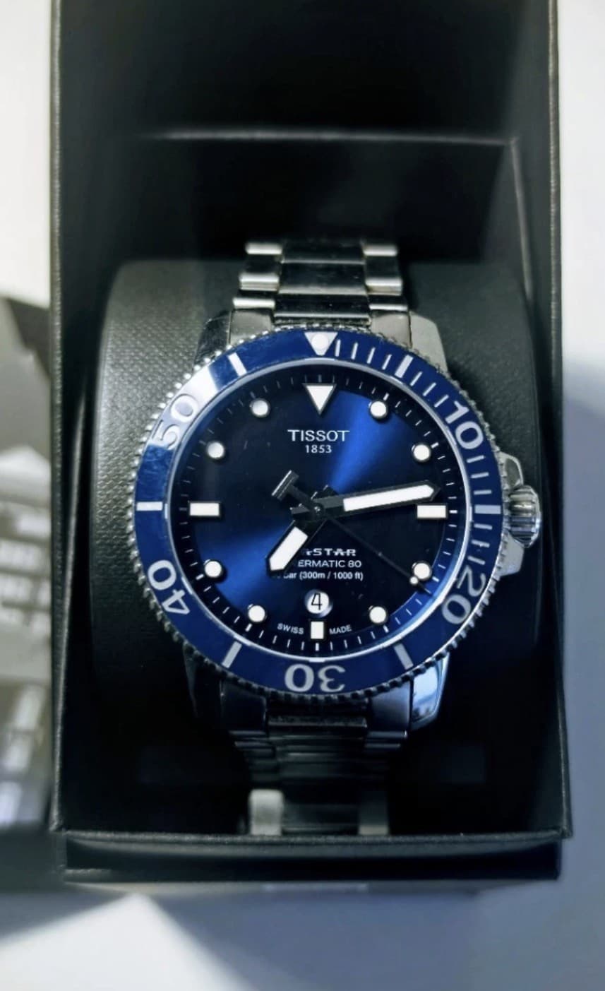 Tissot Seastar 1000 Men's Automatic Watch Sapphire Crystal T1204071104103