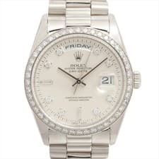 Rolex Day-Date 18346A PT PT AT Silver-Face