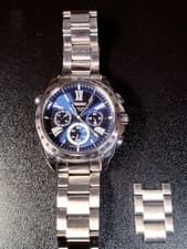 SEIKO Brightz Radio Controlled Solar Blue Dial Steel 8B82 0AG0 10Bar Authentic