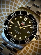 TAG Heuer Aquaracer Generation 1 Black Quartz WAB1110 Diver with Box