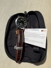 Maratac Large Pilot II Red Crown Addition w/case, extra strap, and papers