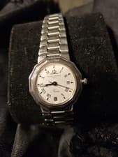 Baume & Mercier Riviera White Woman's Stainless Wristwatch White Face