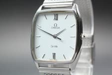 1983 OMEGA De Ville 27mm 191.0182 Quartz Cal.1417 Roman Dial Men's Vintage Exc+5
