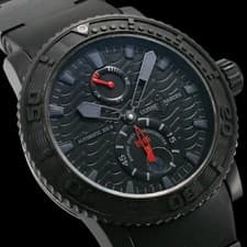 Ulysse Nardin Maxi Marine Diver Black Ocean 26338LE3 Rubber Strap #SU098