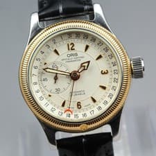 [N MINT] ORIS Big Crown Pointer Date 7487 Cal.641 Gold 33mm Men's At Watch U948