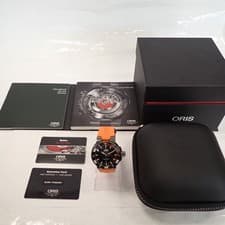 ORIS Aquis Date Automatic Watch Black Orange 43mm 1.69in Wrist 22cm 8.66in w/box