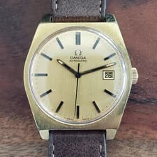 1971 Vintage Omega Automatic Watch Men's Ref. 166.0118 Swiss, Gold Plated Case