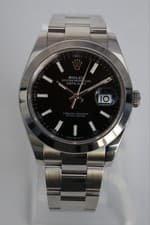 2023 ROLEX Datejust 41 Black Stick Dial 126300 Complete with PAPERS