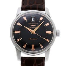 Longines Conquest Heritage Automatic Watch 35mm SS Black Dial