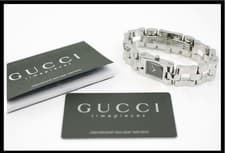 Gucci 2305L Ladies Square Watch Black Dial Quartz Used