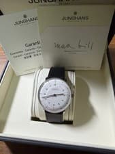 JUNGHANS Max Bill Automatic 027/3500.0 White Dial Leather Papers w/Box from JP