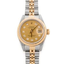 Rolex 69173 Lady-Datejust 26mm Champagne Dial Jubilee Bracelet Box n Papers 1996