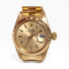 Rolex Ladies Date 26 mm 18K Yellow Gold Oyster Automatic Watch 6917 Circa 1979