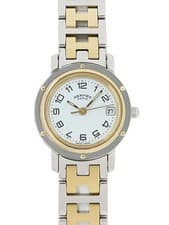 HERMES Clipper Quartz Watch CL4.220 White Dial 24mm