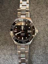 Tag Heuer 42mm Men's Aquaracer Automatic Calibre 5 Black Dial Watch! WAN2110!