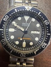 [ Exc ] SEIKO Diver 7S26-0020 Black Boy Automatic Men's Watch Working #54