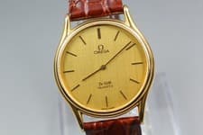 [N Mint] Vintage Omega de ville cal.1365 33mm Gold Push Crown Qz Men's watch