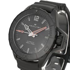 Hamilton Khaki Nay Openwater Auto Open Water Men's Watch H77845330 Black Dial