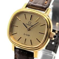 Omega De Ville Ladies Square Gold Watch Hand-Winding Used
