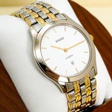 RADO DIASTAR Men’s Tungsten Bezel Quartz Watch Date Used Good Condition From Jap