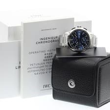 IWC INGENIEUR IW380802 42mm SS Navy Dial Automatic Chronograph Date #C188