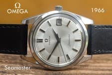OMEGA SEAMASTER AUTO TWO-TONE CALANDAR 1966 WATCH - SERVICED & WARRANTY CAL.562