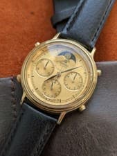 1984 Seiko 7A48-702A Moon Phase Chronograph Quartz Watch in good condition