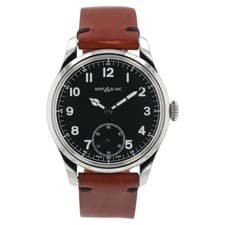 Montblanc 1858 Black Dial Stainless Steel 44mm Manual Wind Movement Men’s 7333
