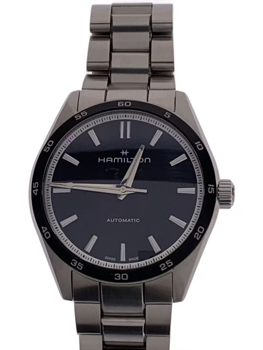 HAMILTON Jazzmaster Performer Auto Automatic Watch Analog Stainless BLK SLV H362