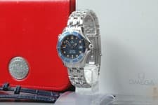 [Near MINT Box] OMEGA Seamaster 2561.80 300M 36mm Date Blue Quartz Men's Watch