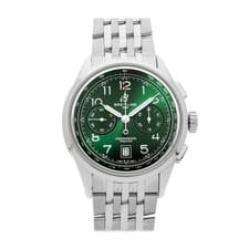 Breitling Premier B01 Chronograph Steel Auto Green Bracelet Watch AB0145371L1A1