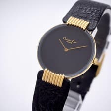 Christian Dior Black Moon Unisex Watch 30mm Black Dial Quartz Vintage Model